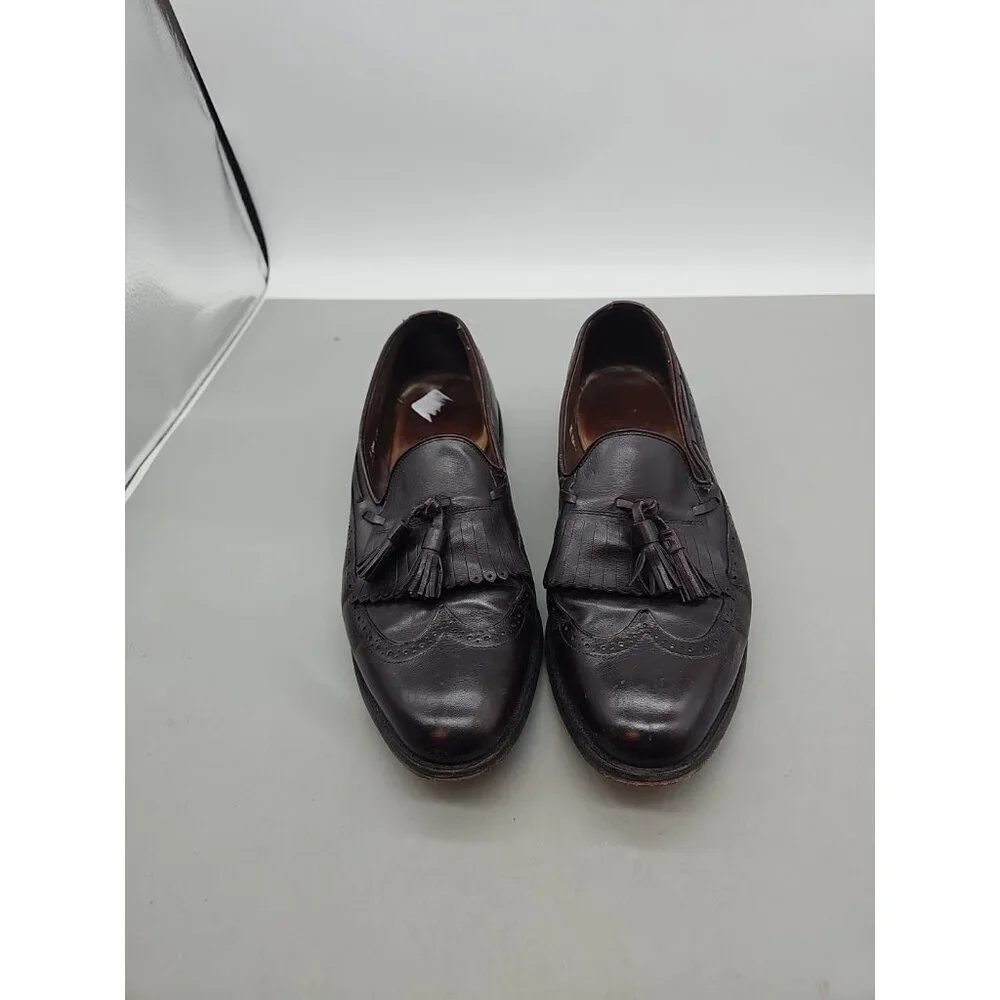 Allen Edmonds Arlington Burgundy Wingtip Brouge Kiltie Tassel Loafers‎ Mens 10.5